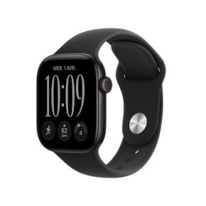 Watch Serie 12 (GPS + Cellular) Boitier de 42 mm en Aluminium Noir avec bracelet sport Noir - S/M